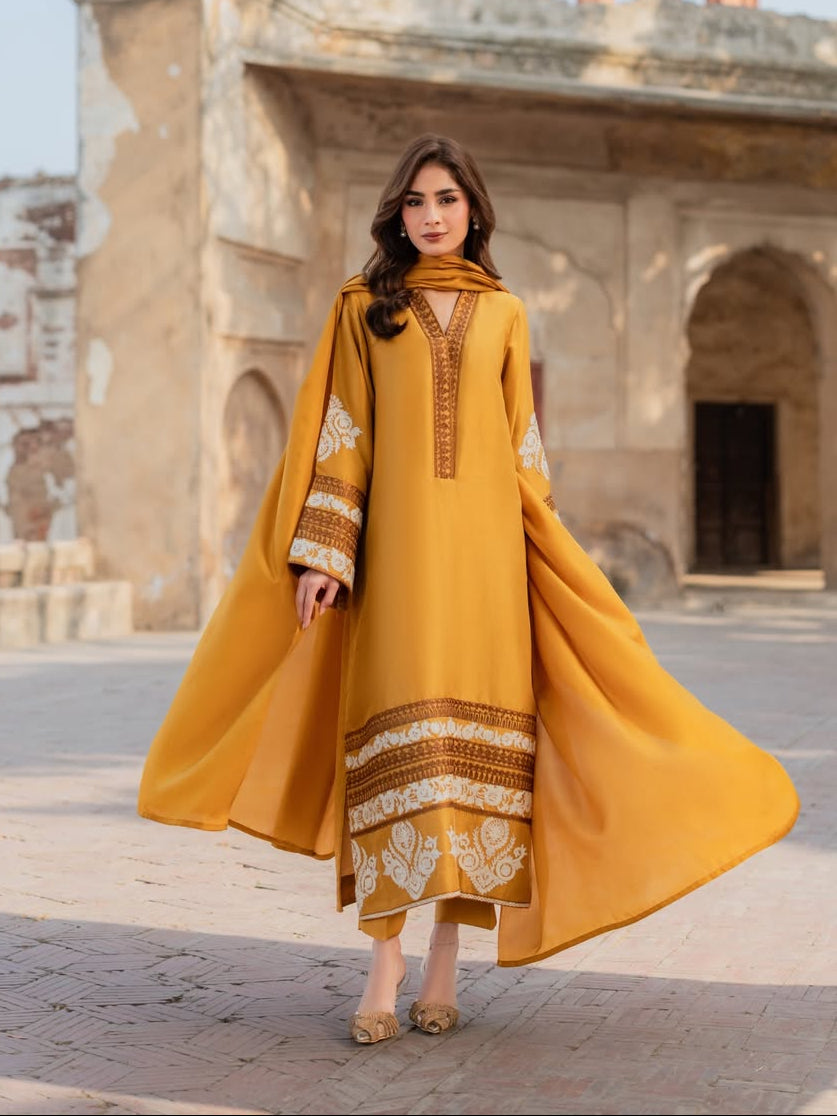 Mahveen Embroidered 3pc Abeeha Collection