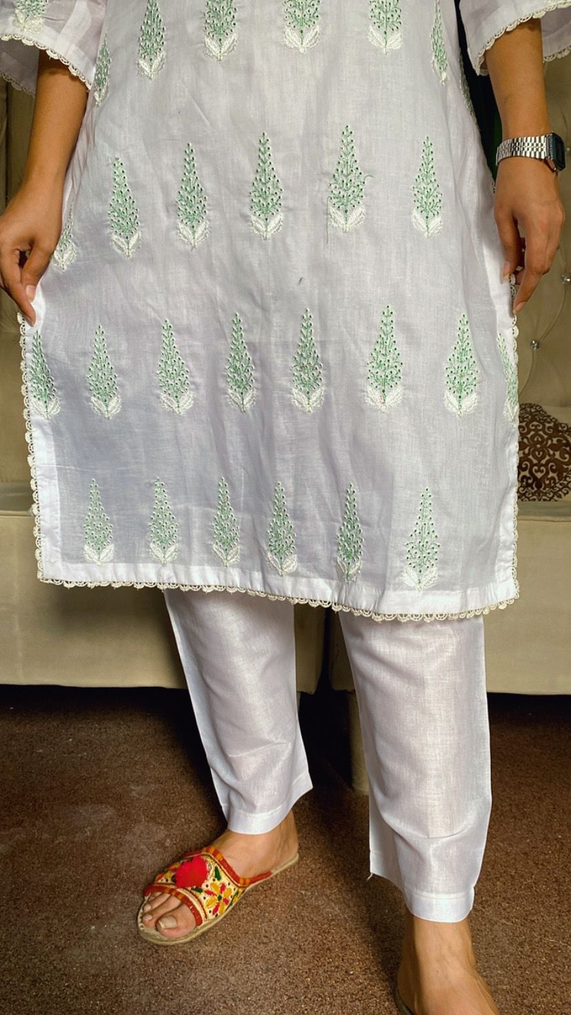 Green Embroidered 3Pc Abeeha Collection