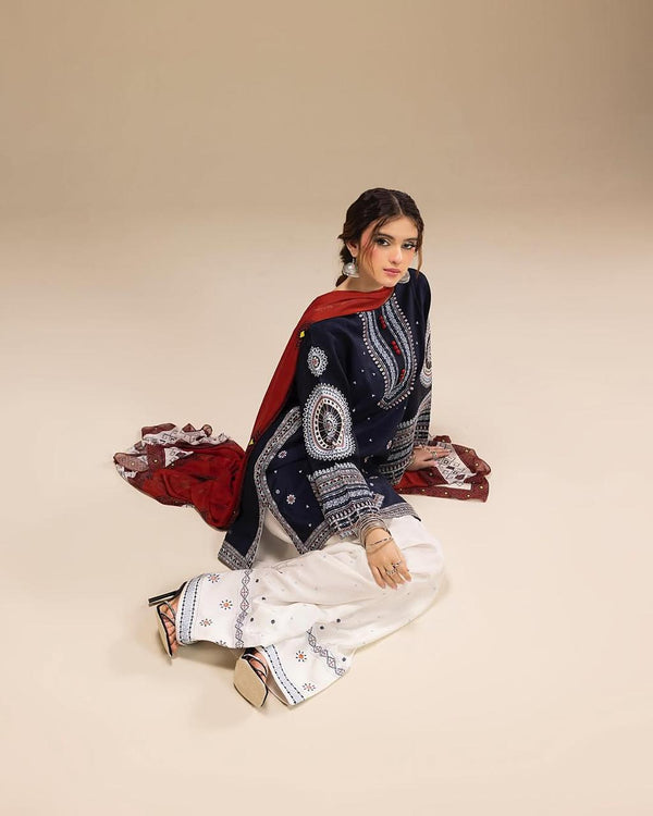 RANGRAIZ Embroidered 3PC Abeeha Collection