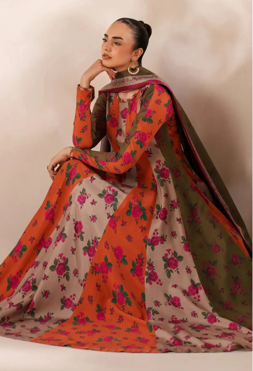 Maxi 3pc - Affordable Women Clothing Brands in Pakistan kinzay