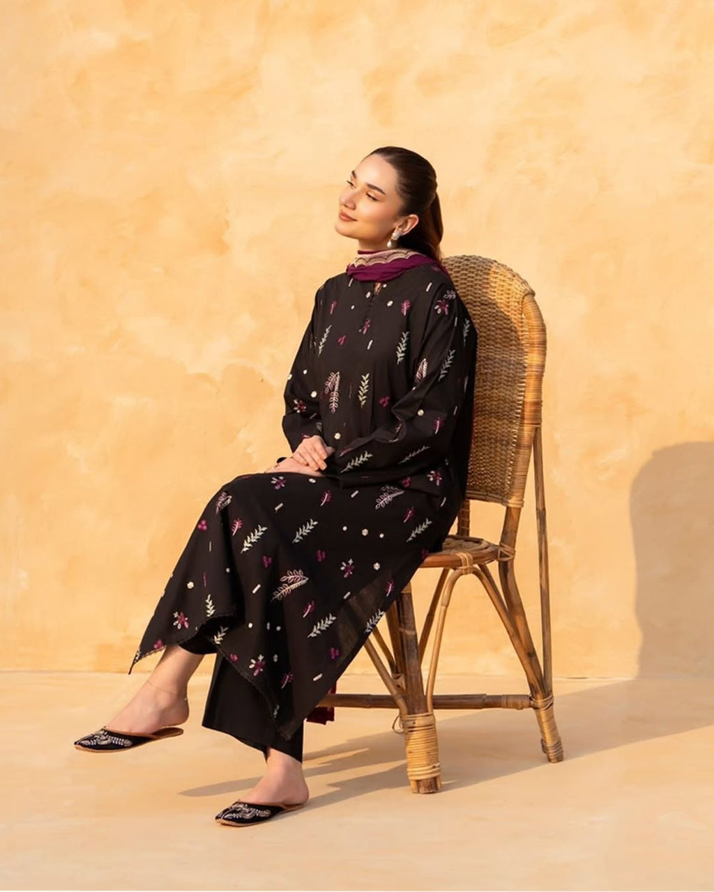 Black Aura Embroidered 2Pc Abeeha Collection